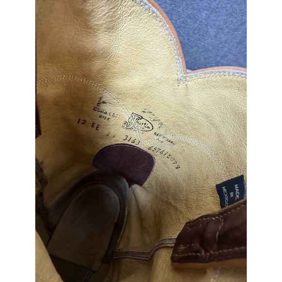 Justin Boots Jackson 12 EE Round Toe Roper Mens Brown Casual Boots 3163 Cowboys - Picture 4 of 5